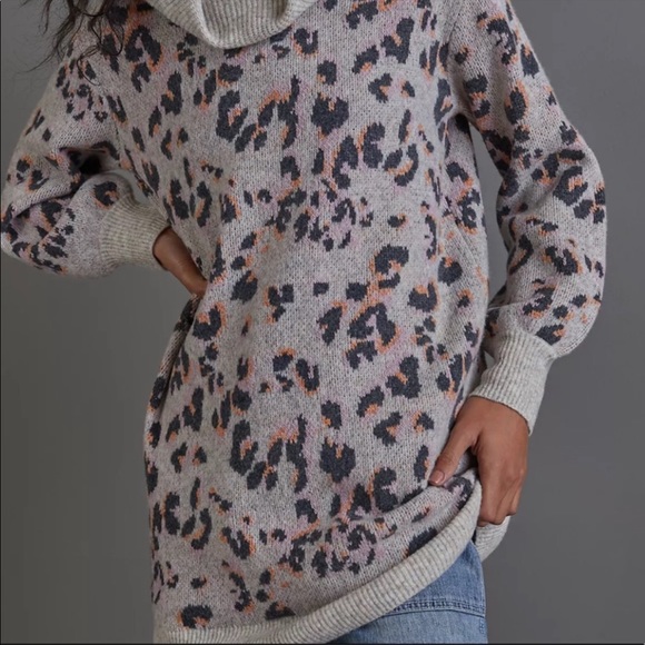 Anthropologie Emmy Cowl Neck Tunic Sweater Wool Blend - Picture 16 of 16